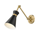 Z-Lite Soriano Matte Black 1 Light Wall Sconce image