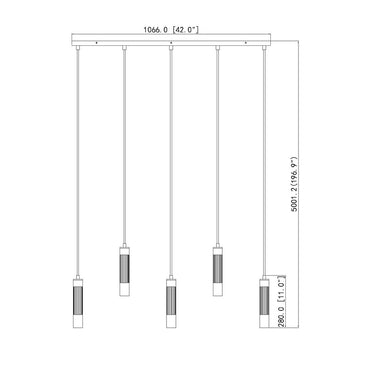 Z-Lite Stari 5 Light Linear Chandelier image 21