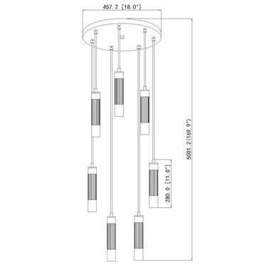 Z-Lite Stari 7 Light Chandelier image 21