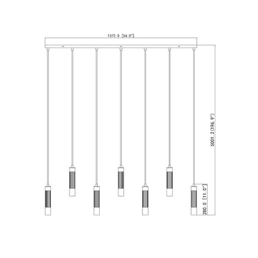 Z-Lite Stari 7 Light Linear Chandelier image 21