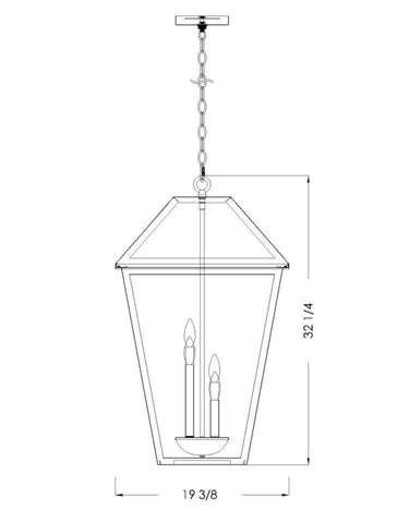 Z-Lite Talbot 4 Light Outdoor Chain Mount Ceiling Fixture image 14