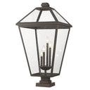 Z-Lite Talbot Glass 4 Light Outdoor Pier Mounted Fixture image 1
