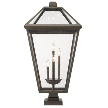 Z-Lite Talbot Glass 4 Light Outdoor Pier Mounted Fixture image 3