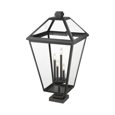 Z-Lite Talbot Glass 4 Light Outdoor Pier Mounted Fixture image 4