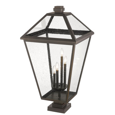 Z-Lite Talbot Glass 4 Light Outdoor Pier Mounted Fixture image 5