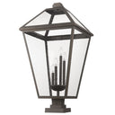 Z-Lite Talbot Glass 4 Light Outdoor Pier Mounted Fixture image 9