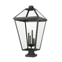Z-Lite Talbot Glass 4 Light Outdoor Pier Mounted Fixture image