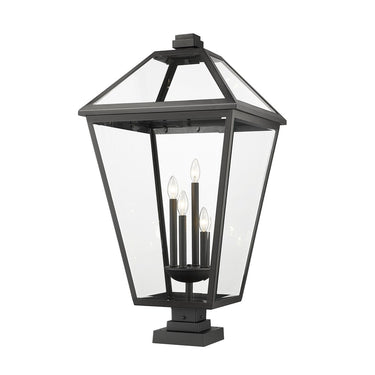 Z-Lite Talbot Glass 4 Light Outdoor Pier Mounted Fixture image