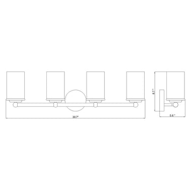 Z-Lite Thayer 4 Light Vanity Light image 28