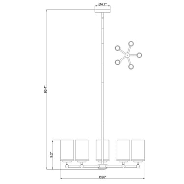 Z-Lite Thayer 5 Light Chandelier image 21