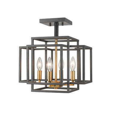 Z-Lite Titania 4 Light Semi Flush Mount image 1