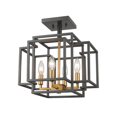 Z-Lite Titania 4 Light Semi Flush Mount image 5