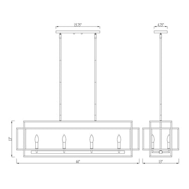Z-Lite Titania 8 Light Linear Chandelier image 9