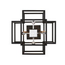 Z-Lite Titania Black and Chrome 4 Light Semi Flush Mount image 1