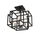 Z-Lite Titania Black and Chrome 4 Light Semi Flush Mount image 2
