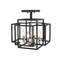 Z-Lite Titania Black and Chrome 4 Light Semi Flush Mount image 3