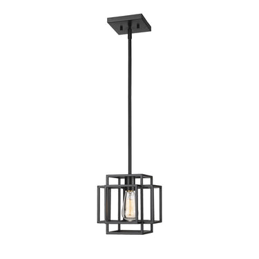 Z-Lite Titania Matte Black 1 Light Pendant image 2