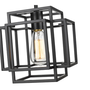Z-Lite Titania Matte Black 1 Light Pendant image 3
