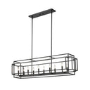 Z-Lite Titania Matte Black 10 Light Linear Chandelier image 2