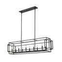 Z-Lite Titania Matte Black 10 Light Linear Chandelier image 4
