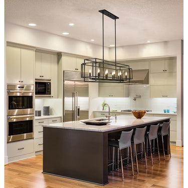 Z-Lite Titania Matte Black 10 Light Linear Chandelier image 5