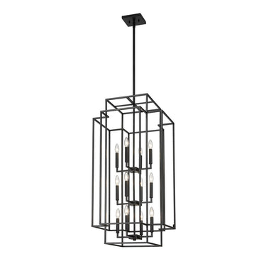 Z-Lite Titania Matte Black 12 Light Chandelier image 2