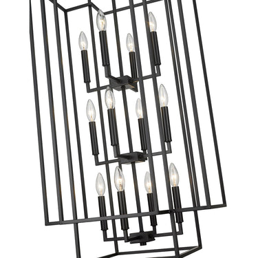 Z-Lite Titania Matte Black 12 Light Chandelier image 3