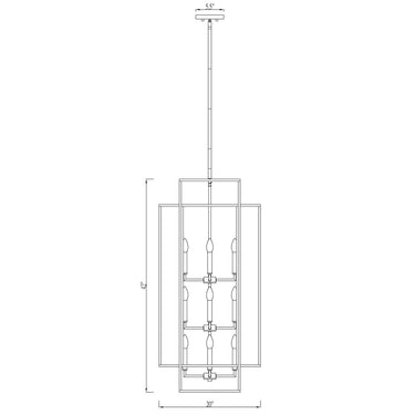 Z-Lite Titania Matte Black 12 Light Chandelier image 7