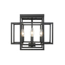 Z-Lite Titania Matte Black 4 Light Flush Mount image 1