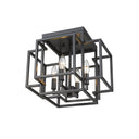 Z-Lite Titania Matte Black 4 Light Flush Mount image 2