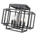 Z-Lite Titania Matte Black 4 Light Flush Mount image 3