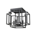 Z-Lite Titania Matte Black 4 Light Flush Mount image 4
