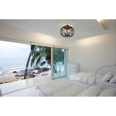 Z-Lite Titania Matte Black 4 Light Flush Mount image 5