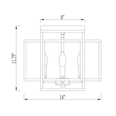 Z-Lite Titania Matte Black 4 Light Flush Mount image 7