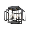 Z-Lite Titania Matte Black 4 Light Flush Mount image