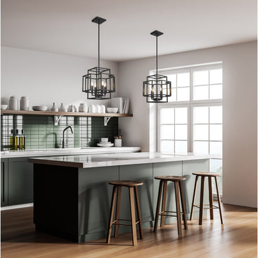 Z-Lite Titania Matte Black 4 Light Pendant image 6
