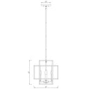 Z-Lite Titania Matte Black 4 Light Pendant image 7