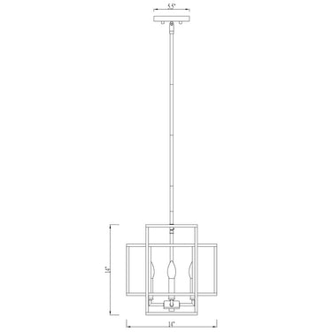 Z-Lite Titania Matte Black 4 Light Pendant image 7