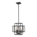 Z-Lite Titania Matte Black 4 Light Pendant image