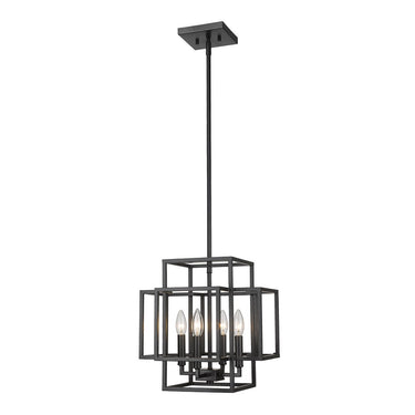 Z-Lite Titania Matte Black 4 Light Pendant image