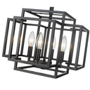Z-Lite Titania Matte Black 4 Light Semi Flush Mount image 3