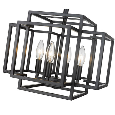 Z-Lite Titania Matte Black 4 Light Semi Flush Mount image 3