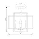 Z-Lite Titania Matte Black 4 Light Semi Flush Mount image 7