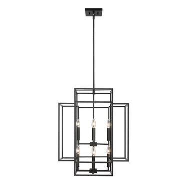 Z-Lite Titania Matte Black 8 Light Chandelier image 1