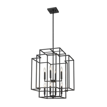 Z-Lite Titania Matte Black 8 Light Chandelier image 2
