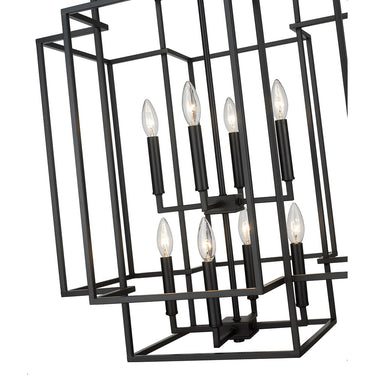 Z-Lite Titania Matte Black 8 Light Chandelier image 3