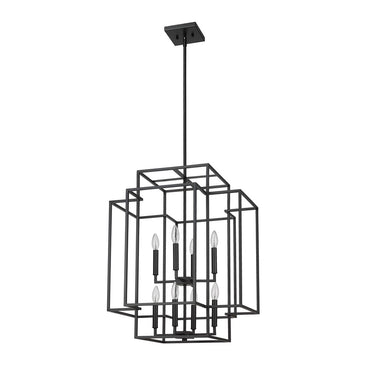 Z-Lite Titania Matte Black 8 Light Chandelier image 4