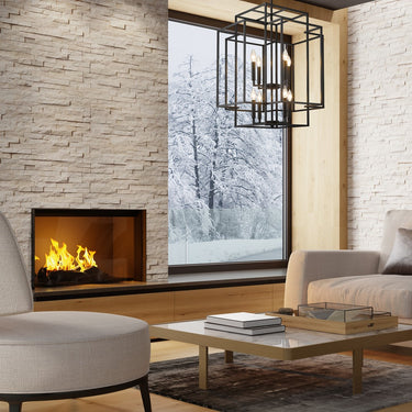 Z-Lite Titania Matte Black 8 Light Chandelier image 6