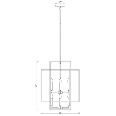 Z-Lite Titania Matte Black 8 Light Chandelier image 7