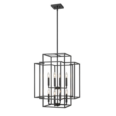 Z-Lite Titania Matte Black 8 Light Chandelier image